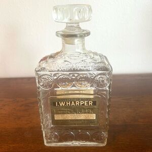 Vintage I.W. Harper Glass Whiskey Decanter